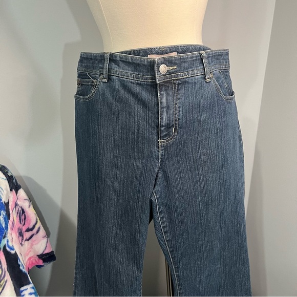 Chico's Dark Blue Boot Cut Jeans - Picture 2 of 13